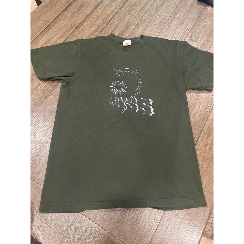 Shaka Active Abyss Graphic T-Shirt Mens Medium Forest Green Soft Spun Cotton Tee